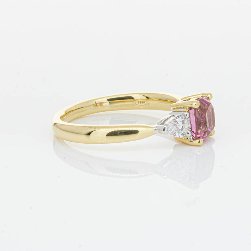 18ct Yellow Gold 1.33ct Pink Spinel & Diamond Ayla Ring-Ring-Walker & Hall