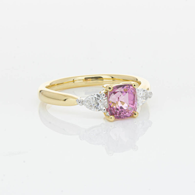 18ct Yellow Gold 1.33ct Pink Spinel & Diamond Ayla Ring-Ring-Walker & Hall