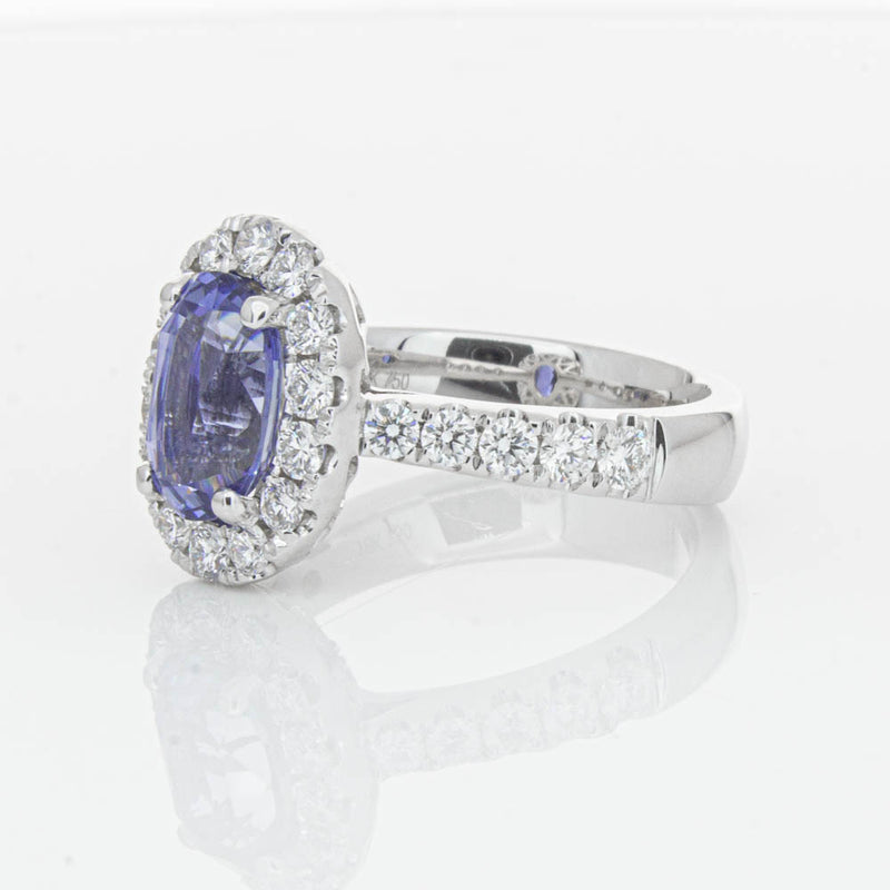 18ct White Gold Sapphire & Diamond Ring-Ring-Walker & Hall