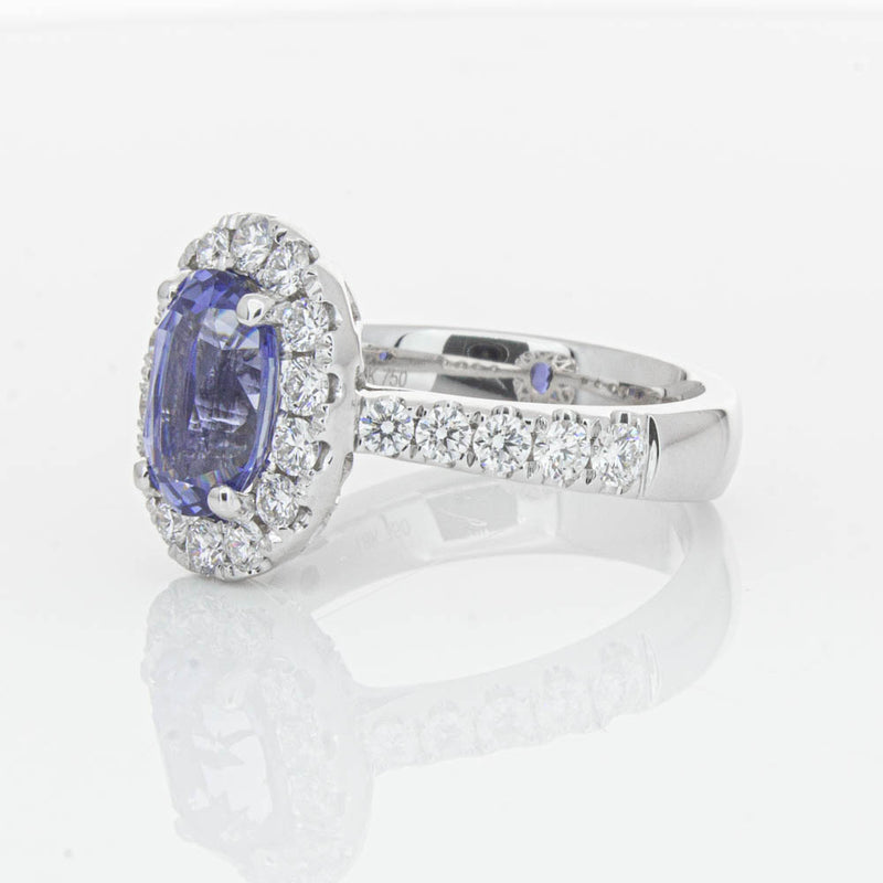 18ct White Gold Sapphire & Diamond Ring-Ring-Walker & Hall
