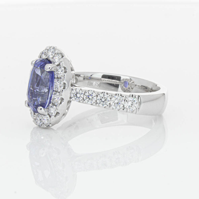 18ct White Gold Sapphire & Diamond Ring-Ring-Walker & Hall
