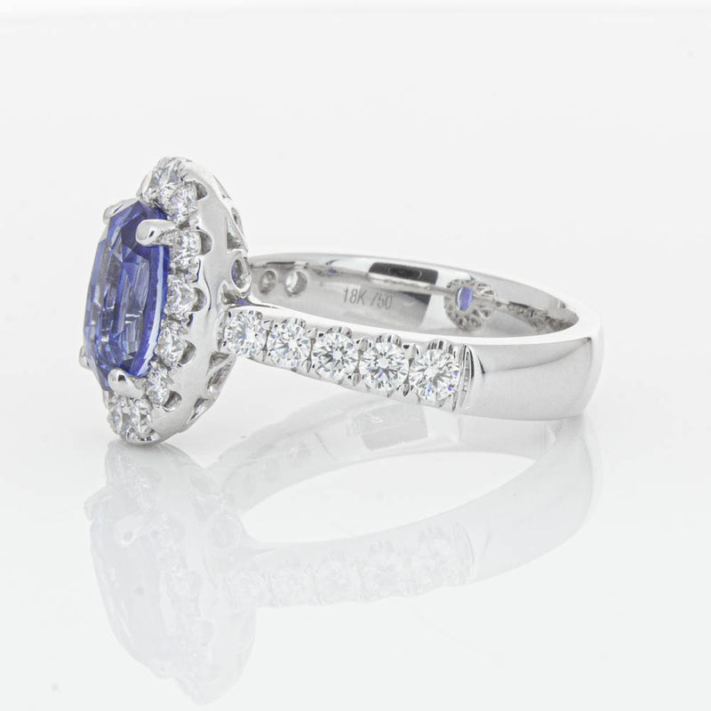18ct White Gold Sapphire & Diamond Ring-Ring-Walker & Hall