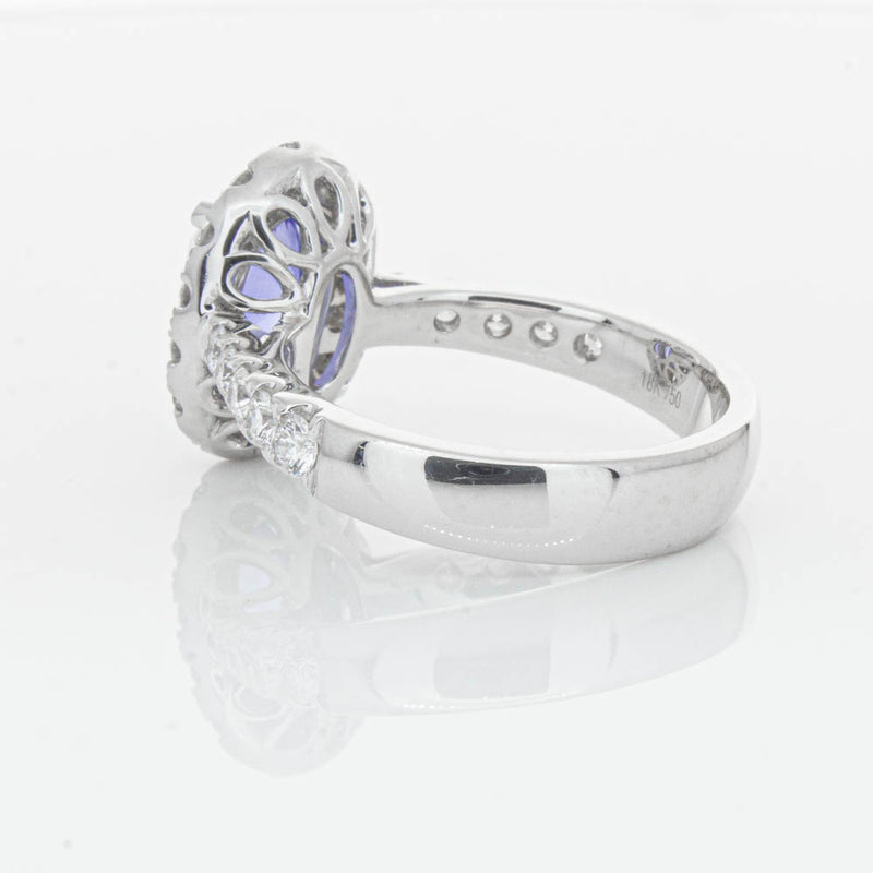 18ct White Gold Sapphire & Diamond Ring-Ring-Walker & Hall