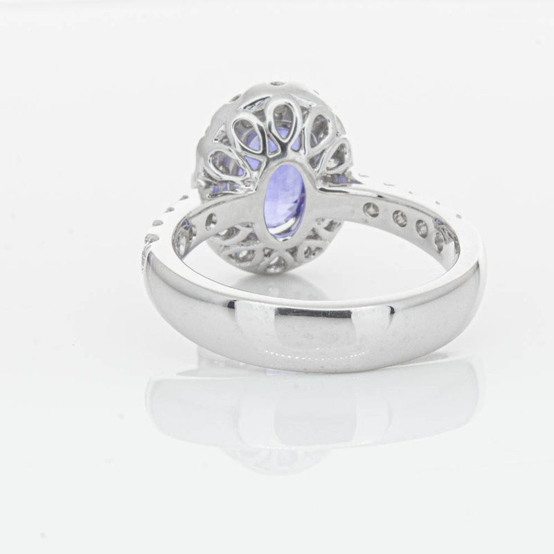 18ct White Gold Sapphire & Diamond Ring-Ring-Walker & Hall