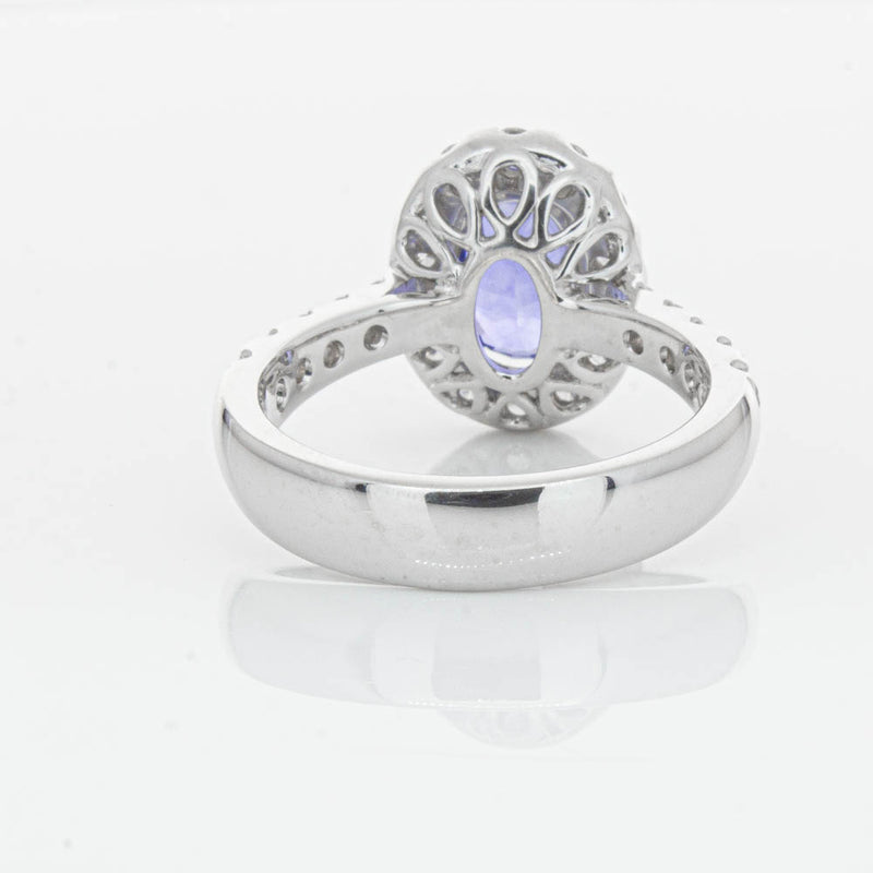 18ct White Gold Sapphire & Diamond Ring-Ring-Walker & Hall