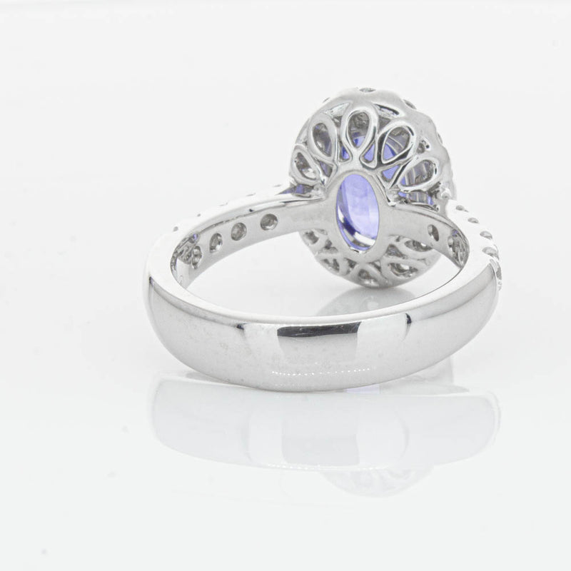 18ct White Gold Sapphire & Diamond Ring-Ring-Walker & Hall