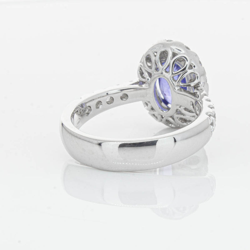 18ct White Gold Sapphire & Diamond Ring-Ring-Walker & Hall