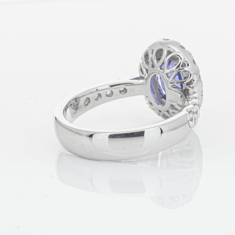 18ct White Gold Sapphire & Diamond Ring-Ring-Walker & Hall