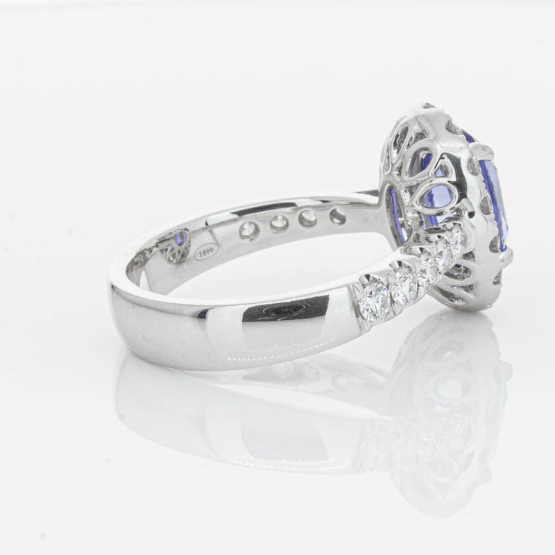 18ct White Gold Sapphire & Diamond Ring-Ring-Walker & Hall