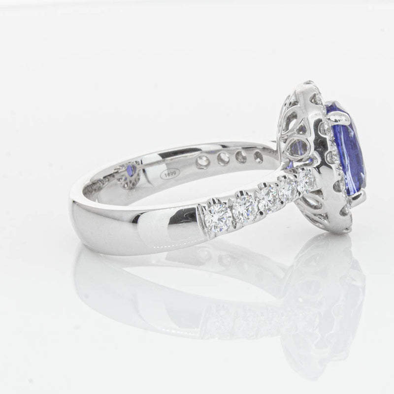 18ct White Gold Sapphire & Diamond Ring-Ring-Walker & Hall