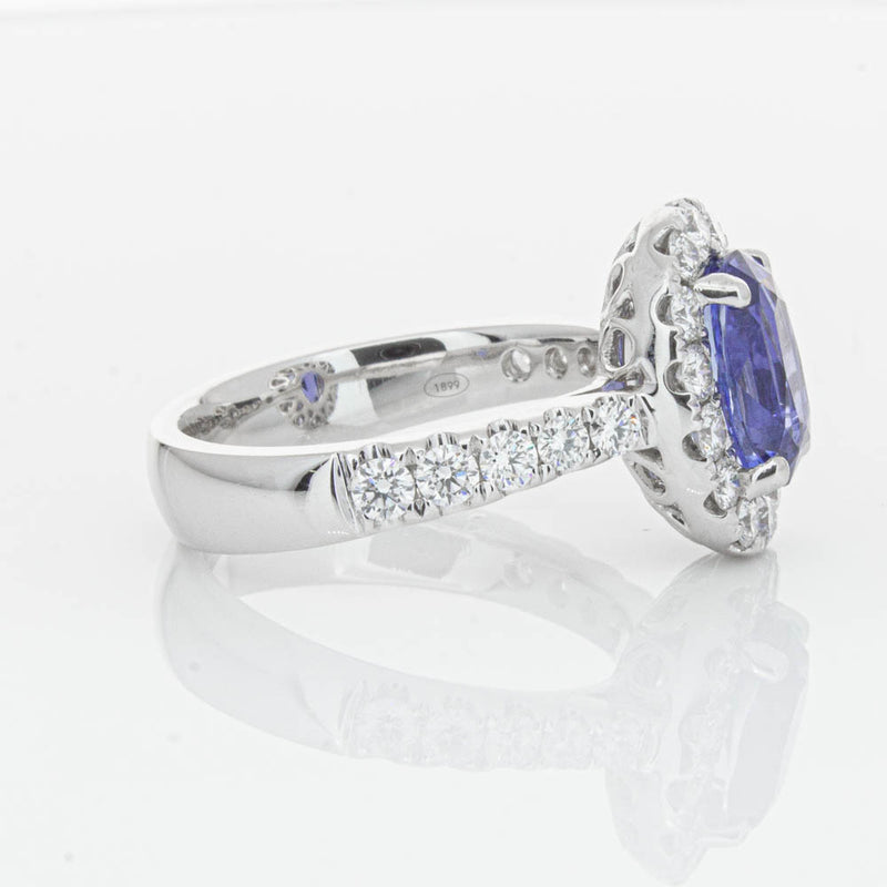 18ct White Gold Sapphire & Diamond Ring-Ring-Walker & Hall