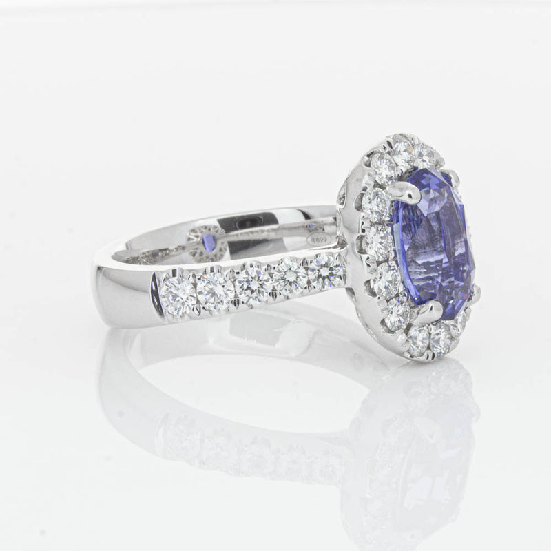 18ct White Gold Sapphire & Diamond Ring-Ring-Walker & Hall