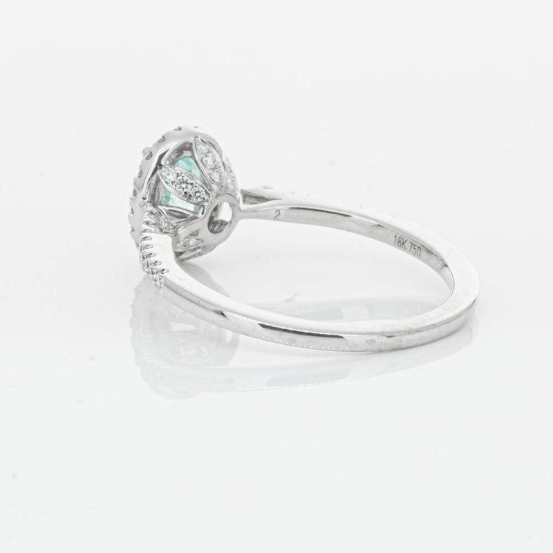 18ct White Gold Paraiba Tourmaline & Diamond Mini Sierra Ring-Ring-Walker & Hall