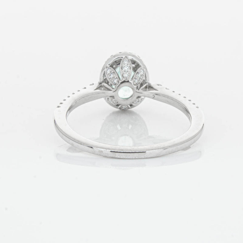 18ct White Gold Paraiba Tourmaline & Diamond Mini Sierra Ring-Ring-Walker & Hall