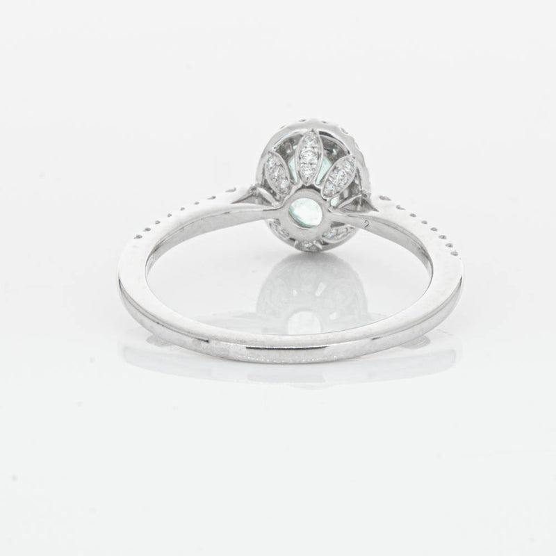 18ct White Gold Paraiba Tourmaline & Diamond Mini Sierra Ring-Ring-Walker & Hall