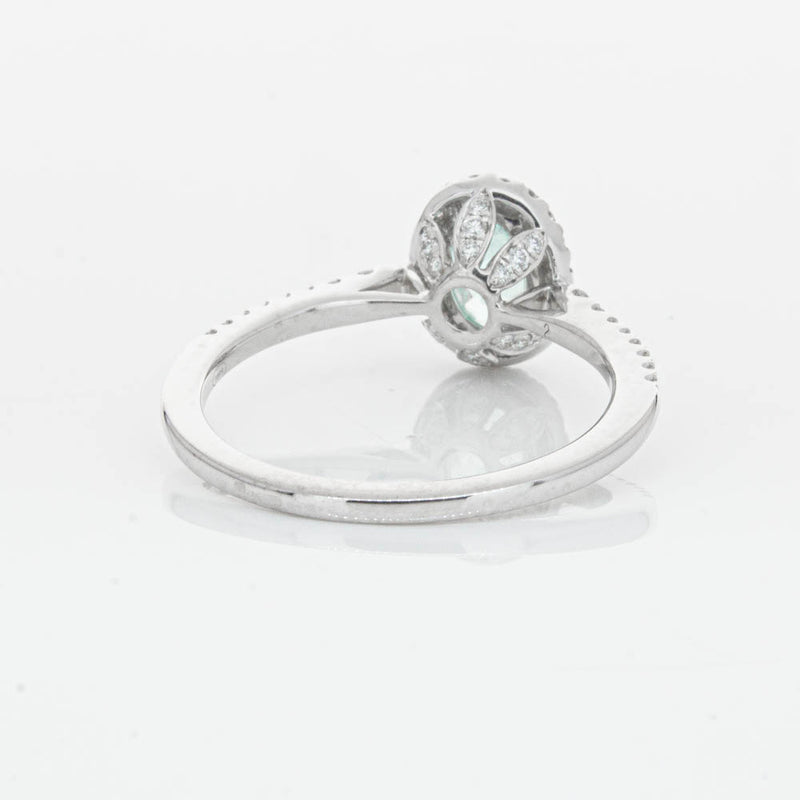 18ct White Gold Paraiba Tourmaline & Diamond Mini Sierra Ring-Ring-Walker & Hall