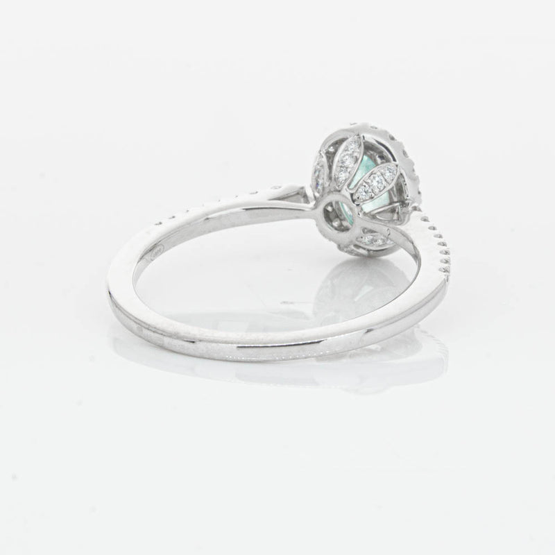 18ct White Gold Paraiba Tourmaline & Diamond Mini Sierra Ring-Ring-Walker & Hall