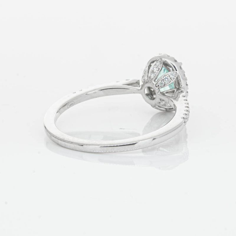 18ct White Gold Paraiba Tourmaline & Diamond Mini Sierra Ring-Ring-Walker & Hall