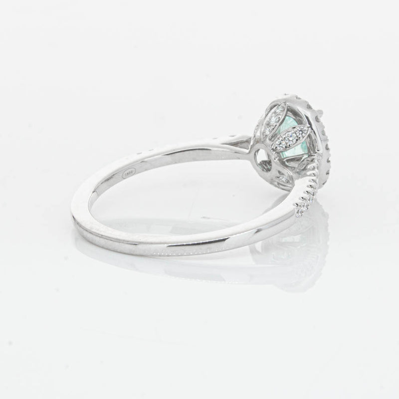 18ct White Gold Paraiba Tourmaline & Diamond Mini Sierra Ring-Ring-Walker & Hall