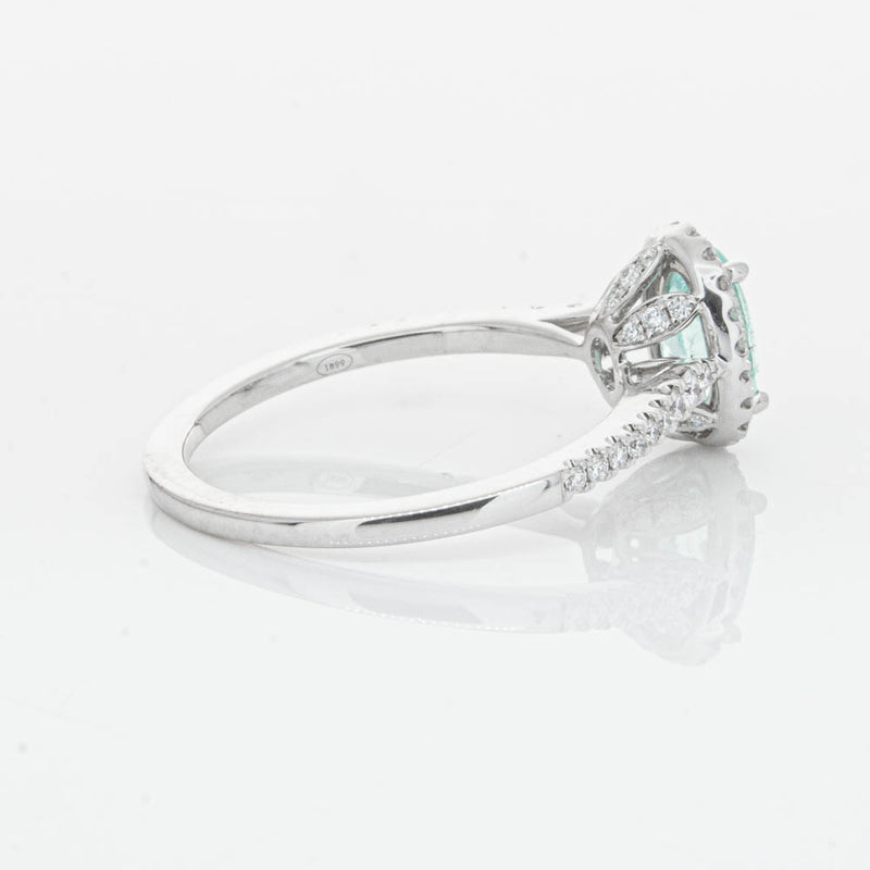 18ct White Gold Paraiba Tourmaline & Diamond Mini Sierra Ring-Ring-Walker & Hall