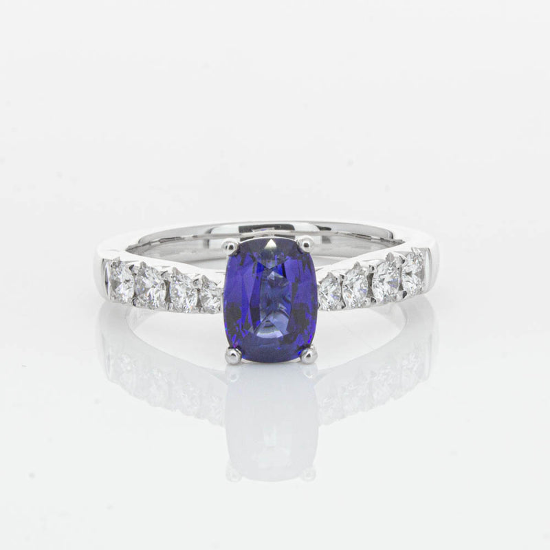18ct White Gold 1.42ct Sapphire & Diamond Phoenix Ring-Ring-Walker & Hall