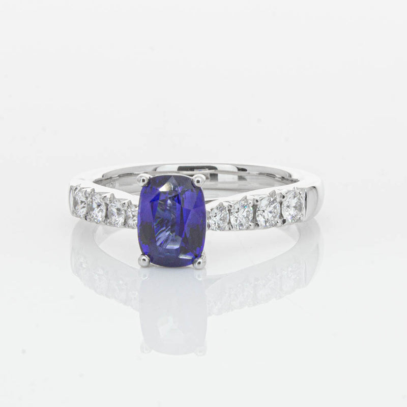18ct White Gold 1.42ct Sapphire & Diamond Phoenix Ring-Ring-Walker & Hall