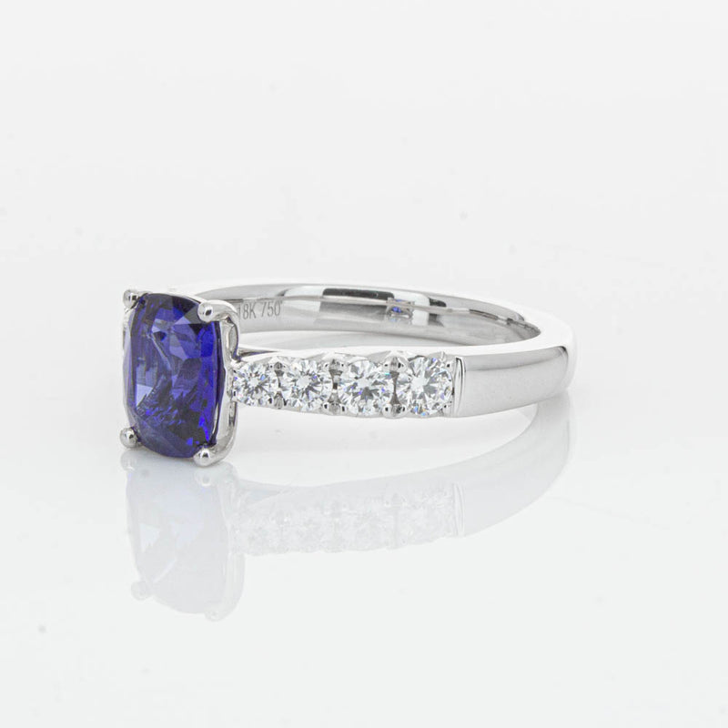18ct White Gold 1.42ct Sapphire & Diamond Phoenix Ring-Ring-Walker & Hall