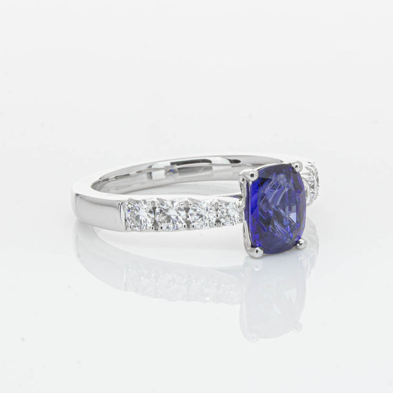 18ct White Gold 1.42ct Sapphire & Diamond Phoenix Ring-Ring-Walker & Hall