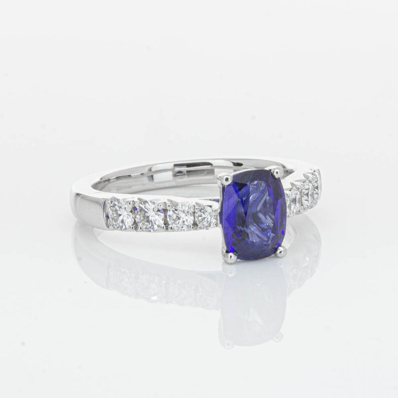 18ct White Gold 1.42ct Sapphire & Diamond Phoenix Ring-Ring-Walker & Hall