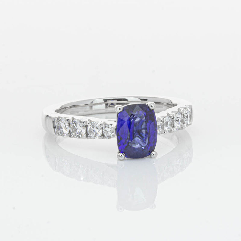 18ct White Gold 1.42ct Sapphire & Diamond Phoenix Ring-Ring-Walker & Hall