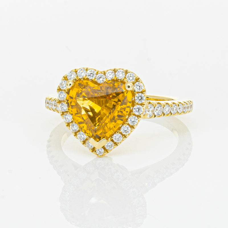 18ct Yellow Gold 2.53ct Golden Sapphire & Diamond Sierra Ring-Ring-Walker & Hall