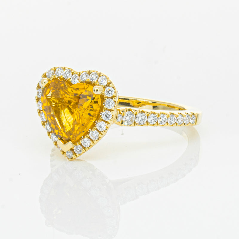 18ct Yellow Gold 2.53ct Golden Sapphire & Diamond Sierra Ring-Ring-Walker & Hall