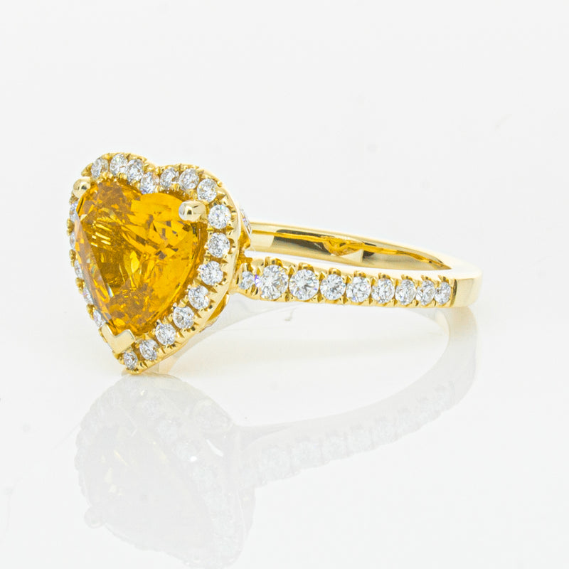 18ct Yellow Gold 2.53ct Golden Sapphire & Diamond Sierra Ring-Ring-Walker & Hall