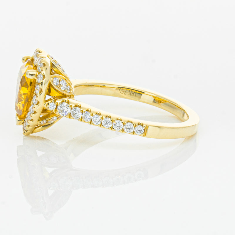 18ct Yellow Gold 2.53ct Golden Sapphire & Diamond Sierra Ring-Ring-Walker & Hall