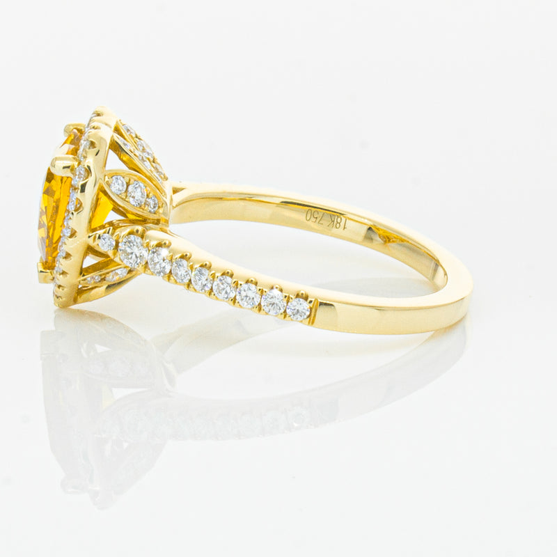 18ct Yellow Gold 2.53ct Golden Sapphire & Diamond Sierra Ring-Ring-Walker & Hall