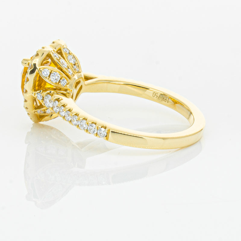 18ct Yellow Gold 2.53ct Golden Sapphire & Diamond Sierra Ring-Ring-Walker & Hall