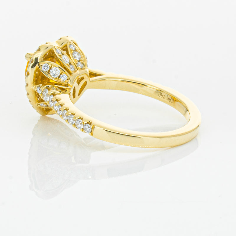 18ct Yellow Gold 2.53ct Golden Sapphire & Diamond Sierra Ring-Ring-Walker & Hall