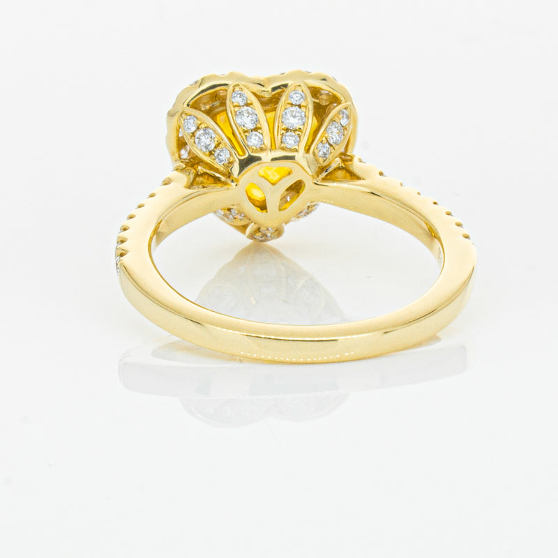 18ct Yellow Gold 2.53ct Golden Sapphire & Diamond Sierra Ring-Ring-Walker & Hall