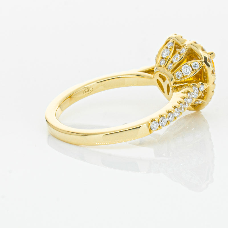 18ct Yellow Gold 2.53ct Golden Sapphire & Diamond Sierra Ring-Ring-Walker & Hall