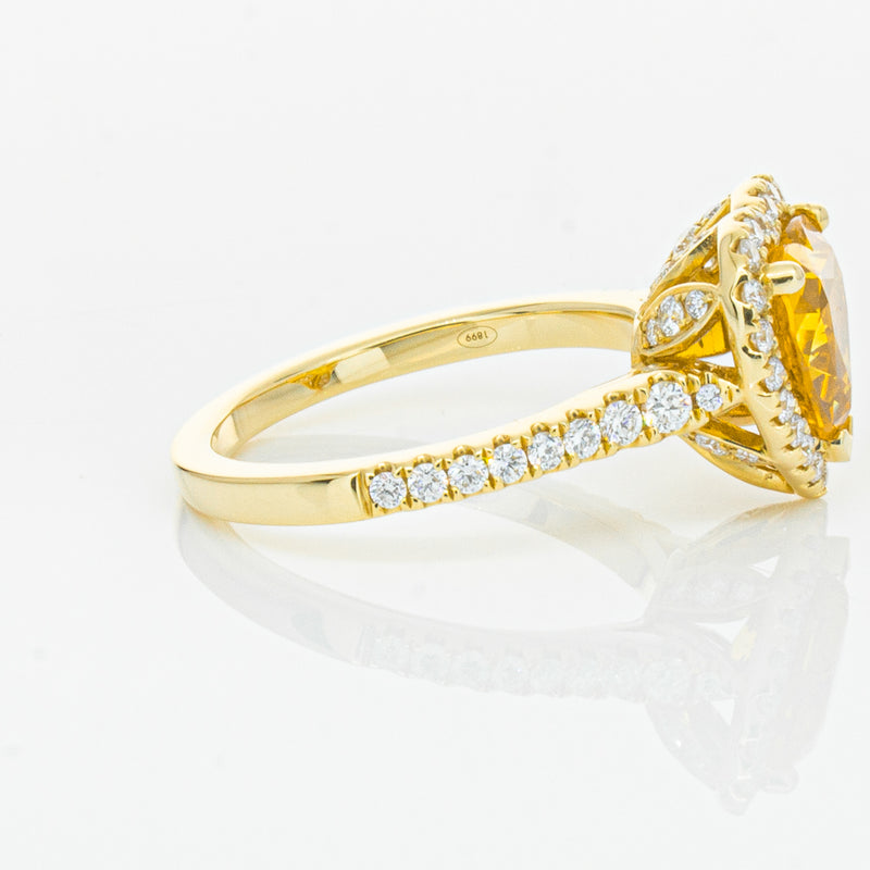 18ct Yellow Gold 2.53ct Golden Sapphire & Diamond Sierra Ring-Ring-Walker & Hall