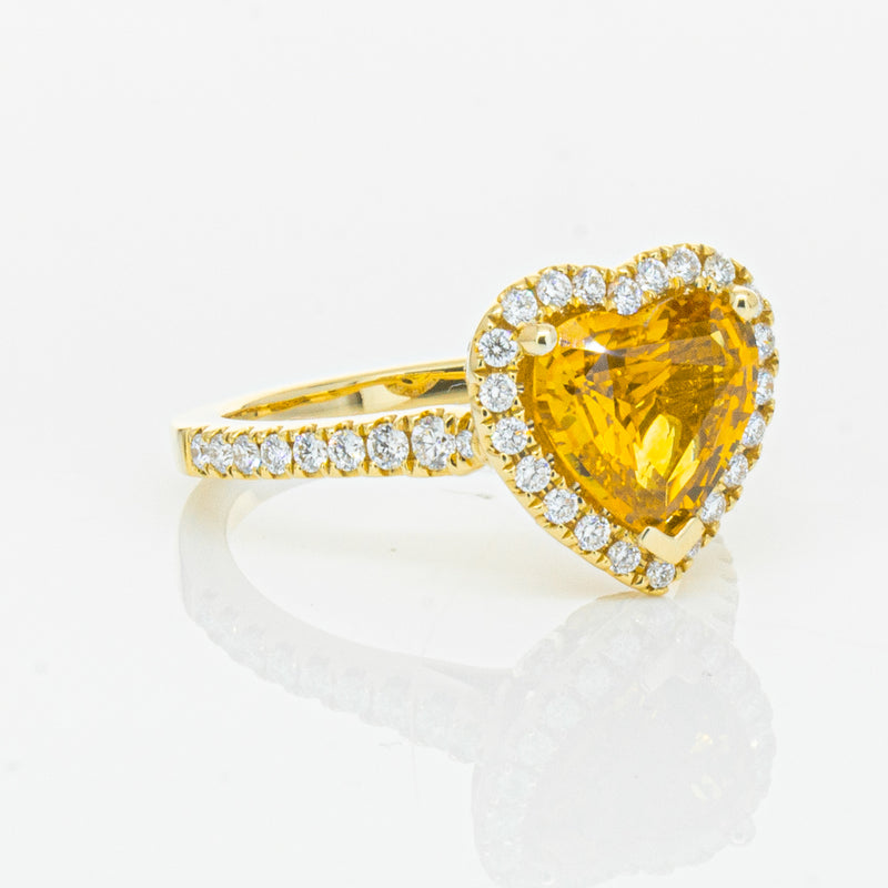 18ct Yellow Gold 2.53ct Golden Sapphire & Diamond Sierra Ring-Ring-Walker & Hall