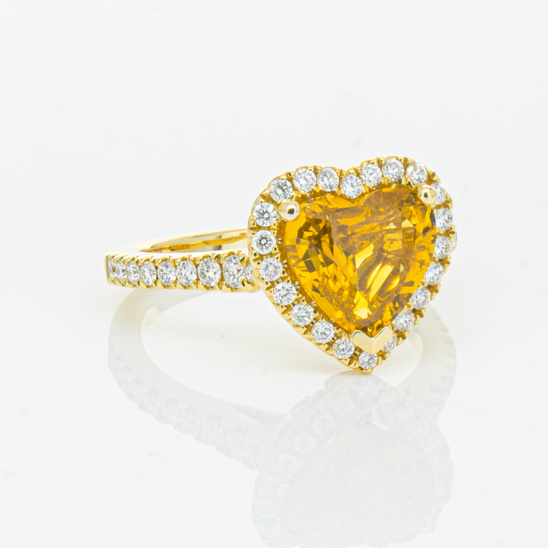 18ct Yellow Gold 2.53ct Golden Sapphire & Diamond Sierra Ring-Ring-Walker & Hall