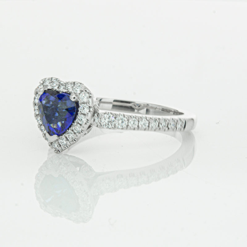 18ct White Gold 1.11ct Sapphire & Diamond Sierra Ring-Ring-Walker & Hall