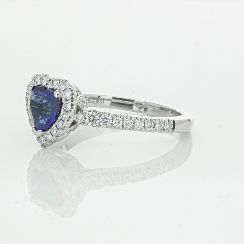 18ct White Gold 1.11ct Sapphire & Diamond Sierra Ring-Ring-Walker & Hall