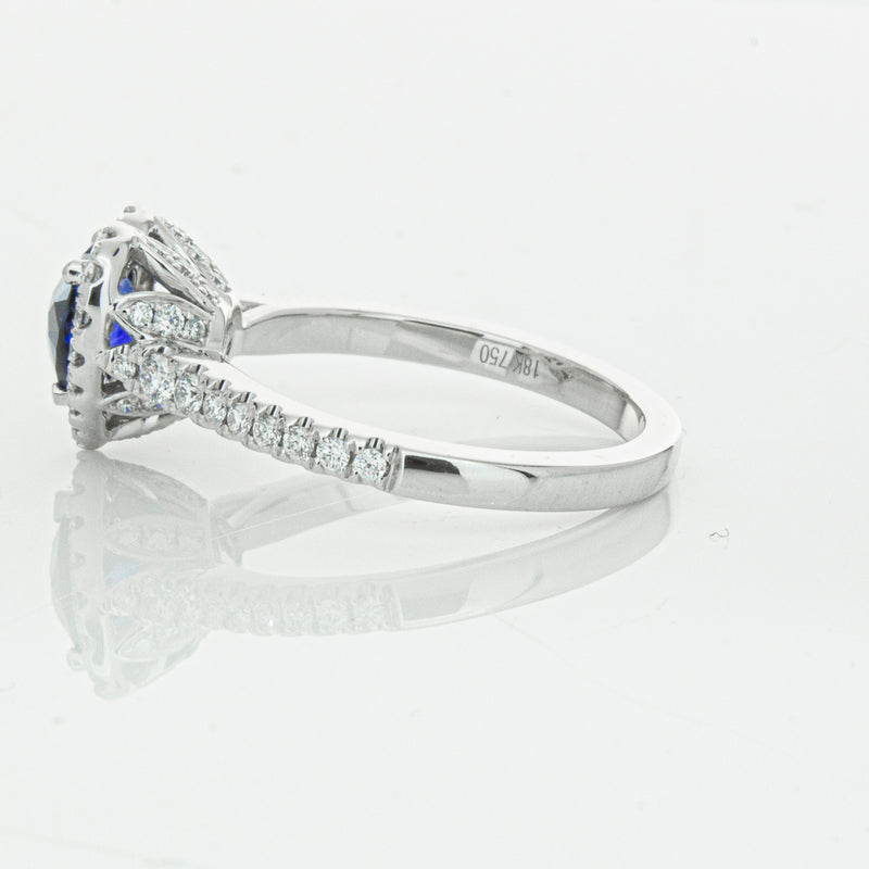 18ct White Gold 1.11ct Sapphire & Diamond Sierra Ring-Ring-Walker & Hall