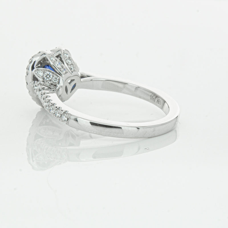18ct White Gold 1.11ct Sapphire & Diamond Sierra Ring-Ring-Walker & Hall