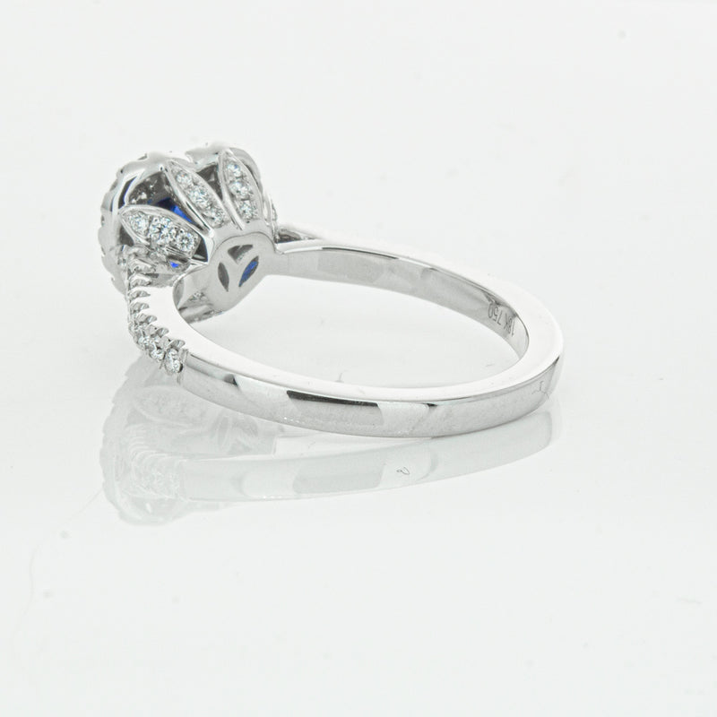 18ct White Gold 1.11ct Sapphire & Diamond Sierra Ring-Ring-Walker & Hall