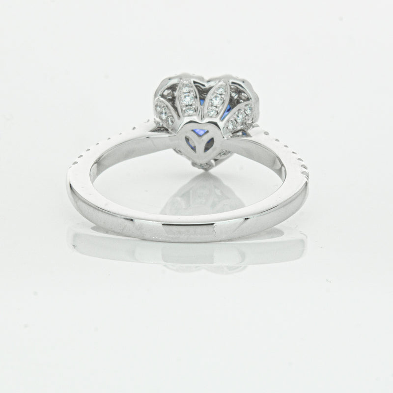 18ct White Gold 1.11ct Sapphire & Diamond Sierra Ring-Ring-Walker & Hall