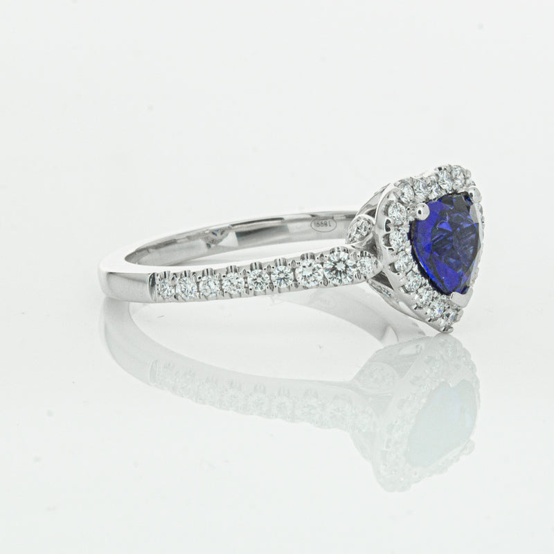 18ct White Gold 1.11ct Sapphire & Diamond Sierra Ring-Ring-Walker & Hall