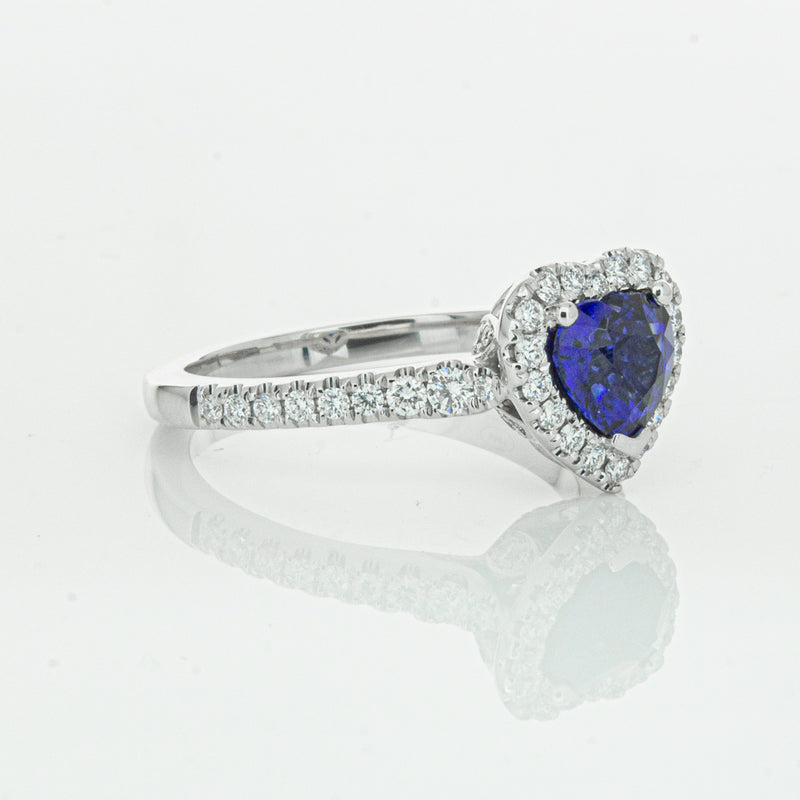 18ct White Gold 1.11ct Sapphire & Diamond Sierra Ring-Ring-Walker & Hall